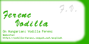 ferenc vodilla business card